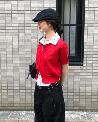 Round Summer Short-Sleeve Cardigan