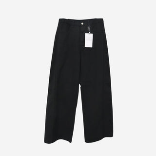 Color-block semi-wide pants