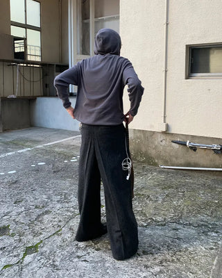 Striped belt slacks