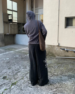 Striped belt slacks