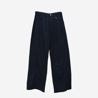 Color-block semi-wide pants