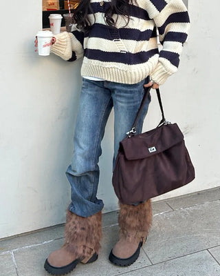 2-way one-shoulder suede Kelly bag