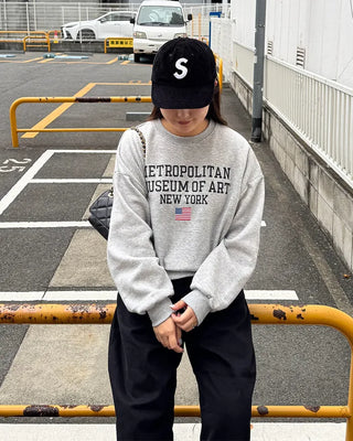 Brushed fleece USA lettering sweatshirt