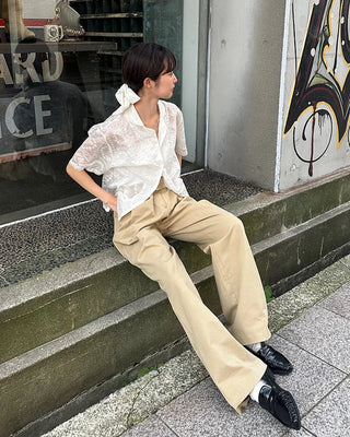 Heart embroidered shirt