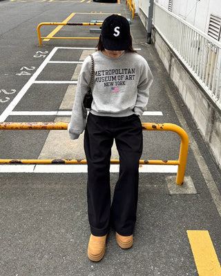 Brushed fleece USA lettering sweatshirt