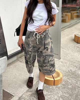 3 French Sleeve Cropped T-Shirt