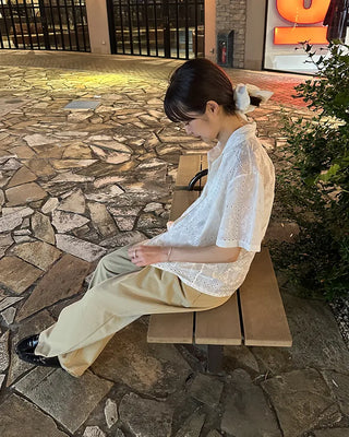 Heart embroidered shirt