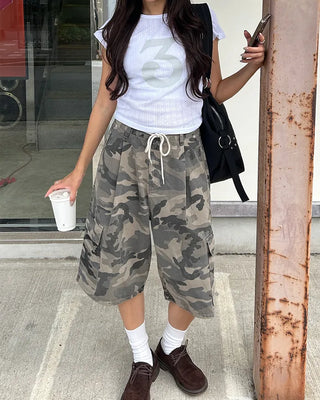 3 French Sleeve Cropped T-Shirt
