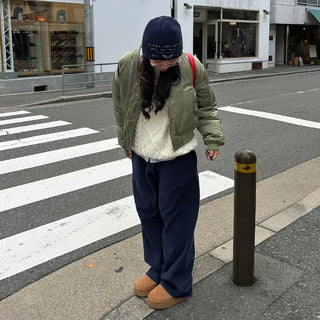 Cable oversized round knit