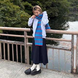 Wrap-around long skirt