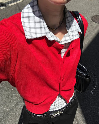 Round Summer Short-Sleeve Cardigan