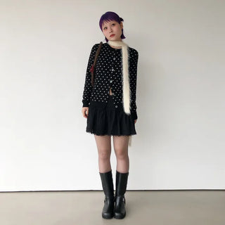 Polka Dot Round Cardigan