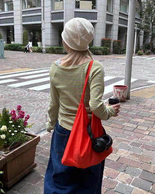 One-shoulder cotton bag