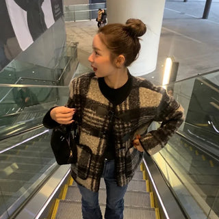 Duffle Button Check Jacket