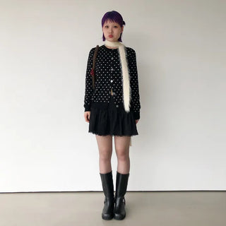 Polka Dot Round Cardigan