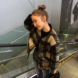 Duffle Button Check Jacket