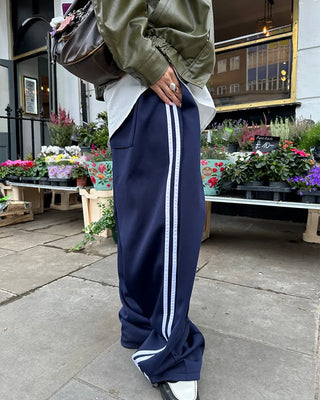 Center pleat jogger track pants