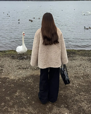 Fleece Button Point Half Coat