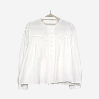 Lace shirred blouse