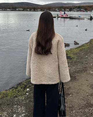 Fleece Button Point Half Coat
