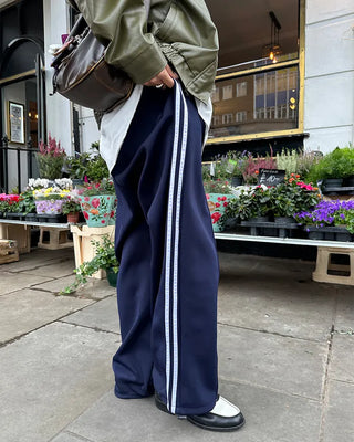 Center pleat jogger track pants