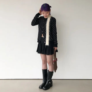 Polka Dot Round Cardigan