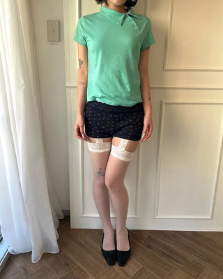 Unique Polo Neck Short Sleeve T-Shirt