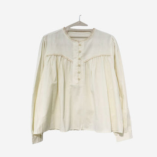 Lace shirred blouse