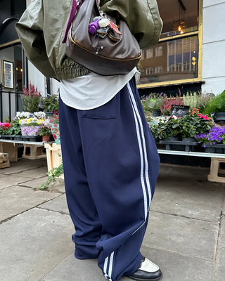 Center pleat jogger track pants