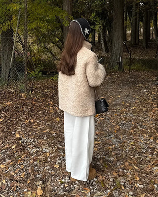Fleece Button Point Half Coat