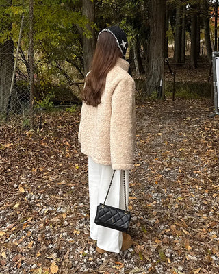Fleece Button Point Half Coat