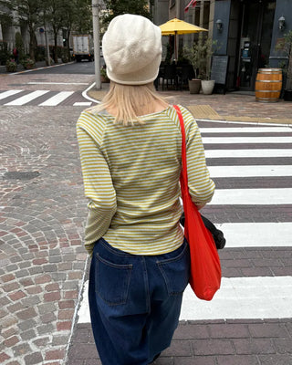 Rolled hem knit beanie