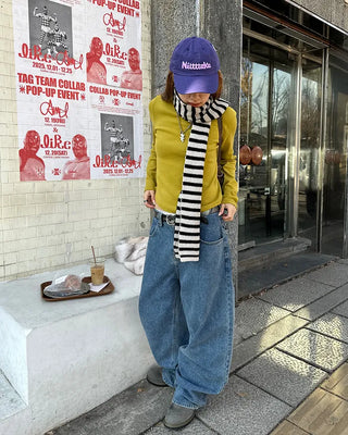 Round hem cotton long t-shirt