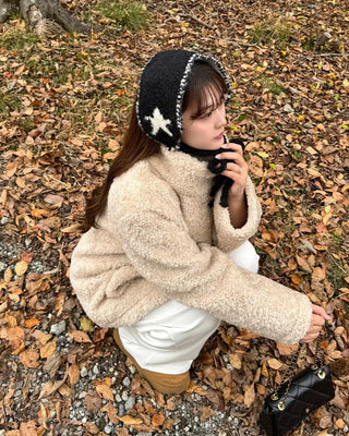 Fleece Button Point Half Coat