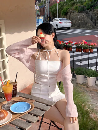 [Padded] Shirred Ribbon Tube Top (4 colors)