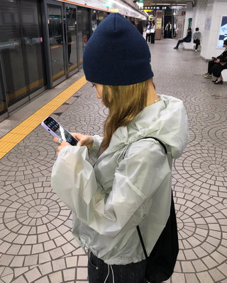 See-through semi-cropped windbreaker