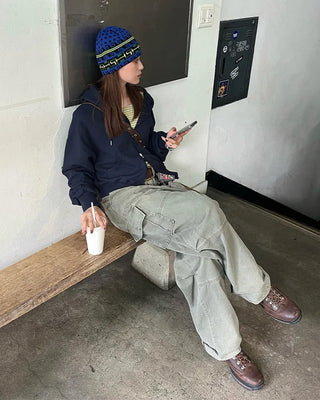 Double-zip hooded parka