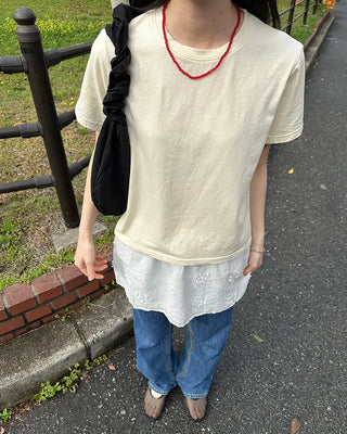 Colored bead necklace