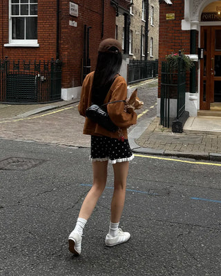 Suede color pocket point jacket