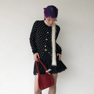 Lace mini skirt
