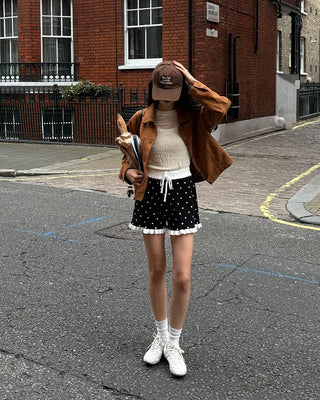 Patterned sheer layered long-sleeved T-shirt