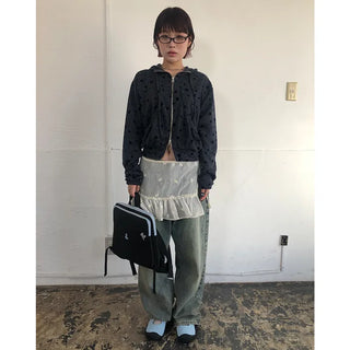 Vintage Wash Wide Denim Pants