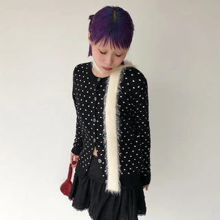 Polka Dot Round Cardigan