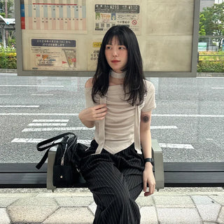 Choker & Shirred T-shirt Set