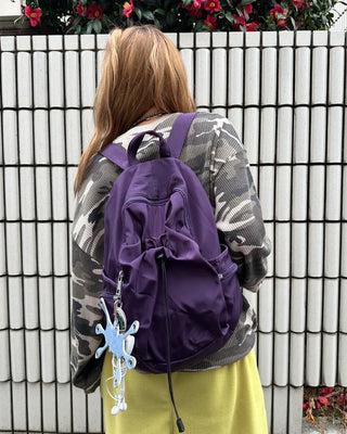 Drawstring Point Multi-Pocket Backpack