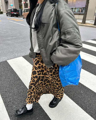 Big leopard mermaid maxi skirt