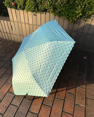 Dot Scallop Hem All-Weather Umbrella