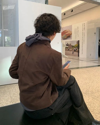 Suede-colored simple jacket