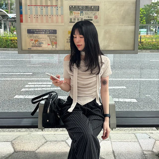 Choker & Shirred T-shirt Set