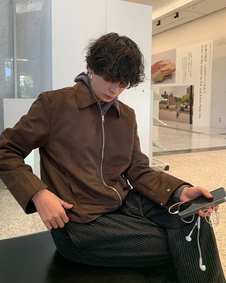 Suede-colored simple jacket